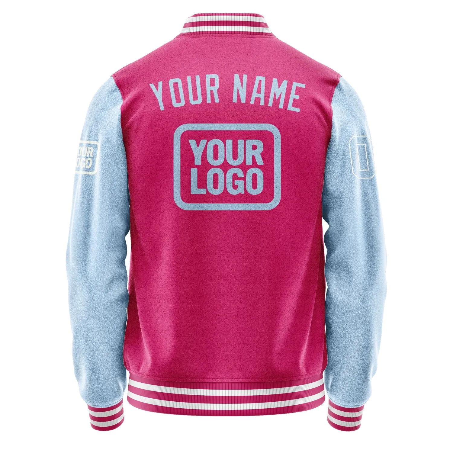 Custom Pink Light Blue Jacket sold by Tailorly product image thumbnail 4