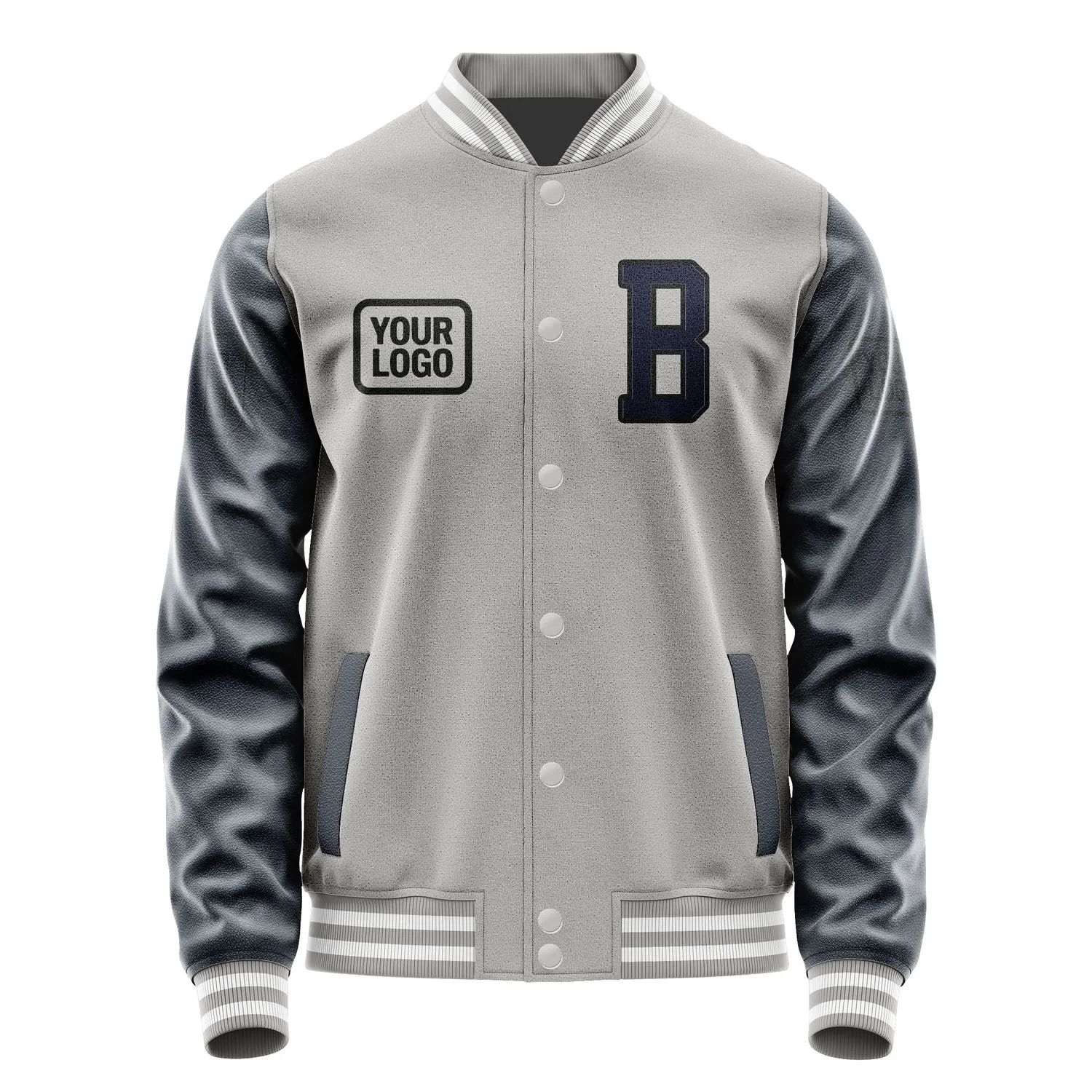Custom Gray Navy Jacket sold by Tailorly product image thumbnail 2