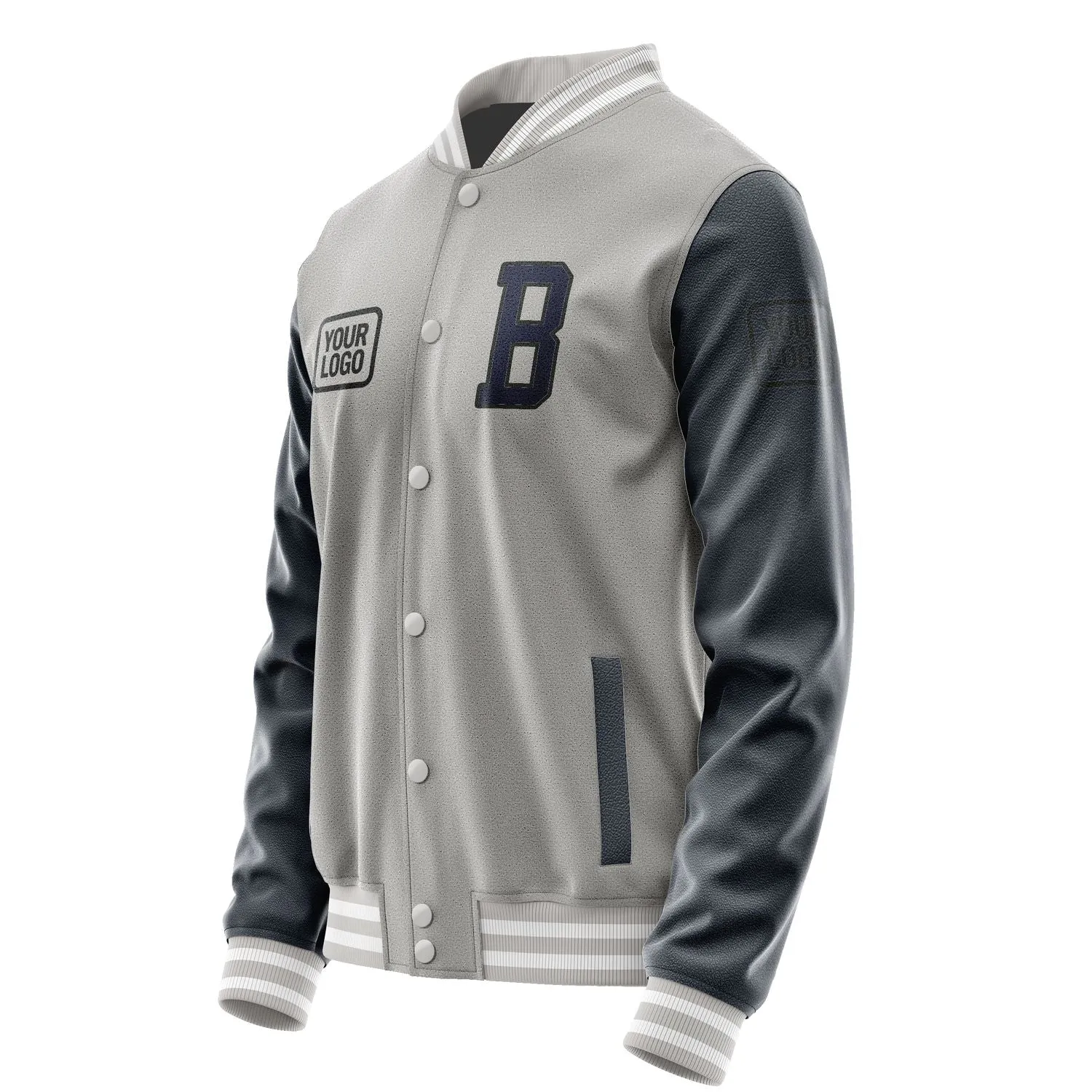 Custom Gray Navy Jacket sold by Tailorly product image thumbnail 3