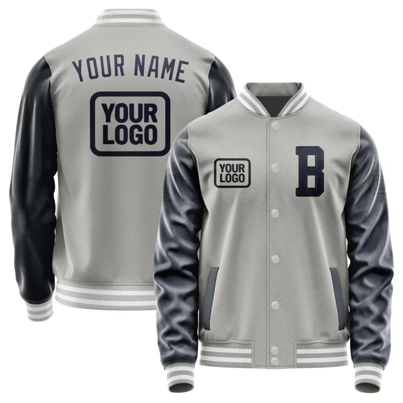 Custom Gray Navy Jacket sold by Tailorly