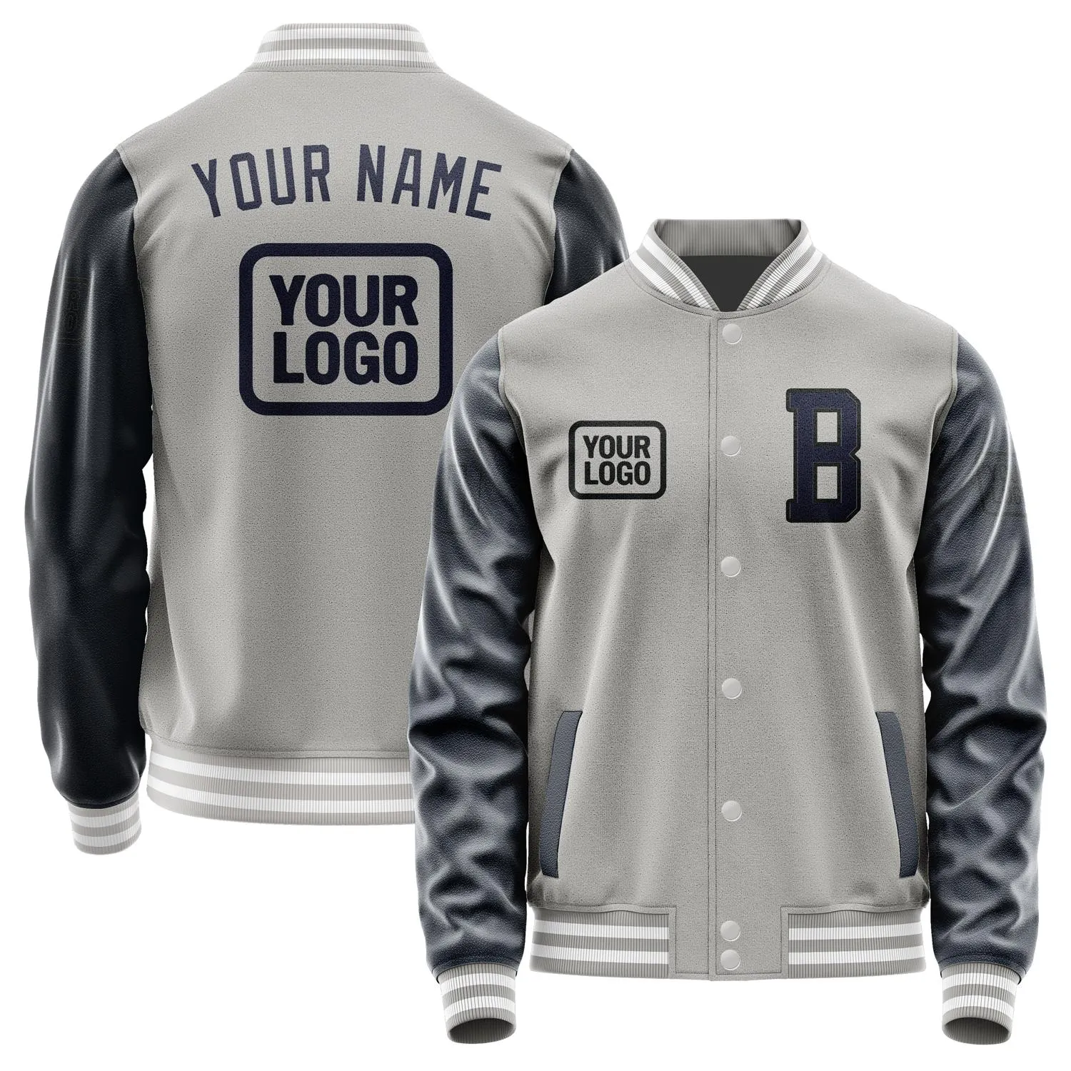 Custom Gray Navy Jacket sold by Tailorly
