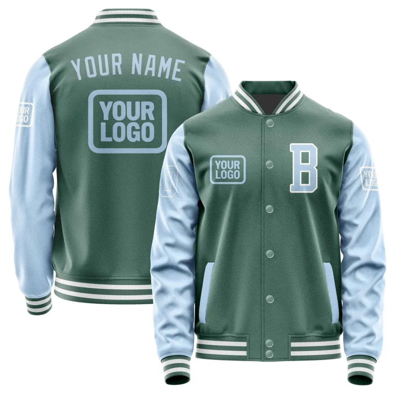 Custom Blue Green Light Blue Jacket made by Tailorly