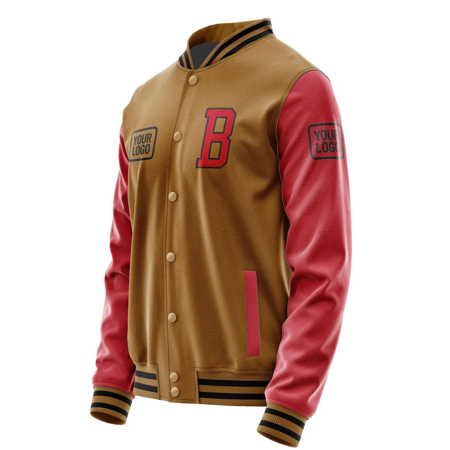 Custom Khaki Red Jacket sold by Tailorly product image thumbnail 3