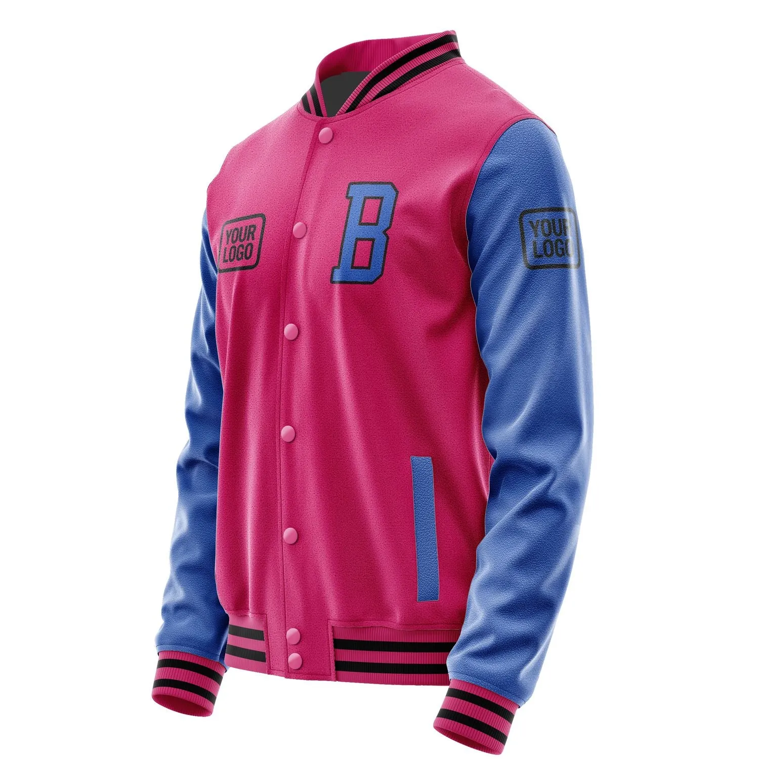 Custom Pink Sky Blue Jacket sold by Tailorly product image thumbnail 3