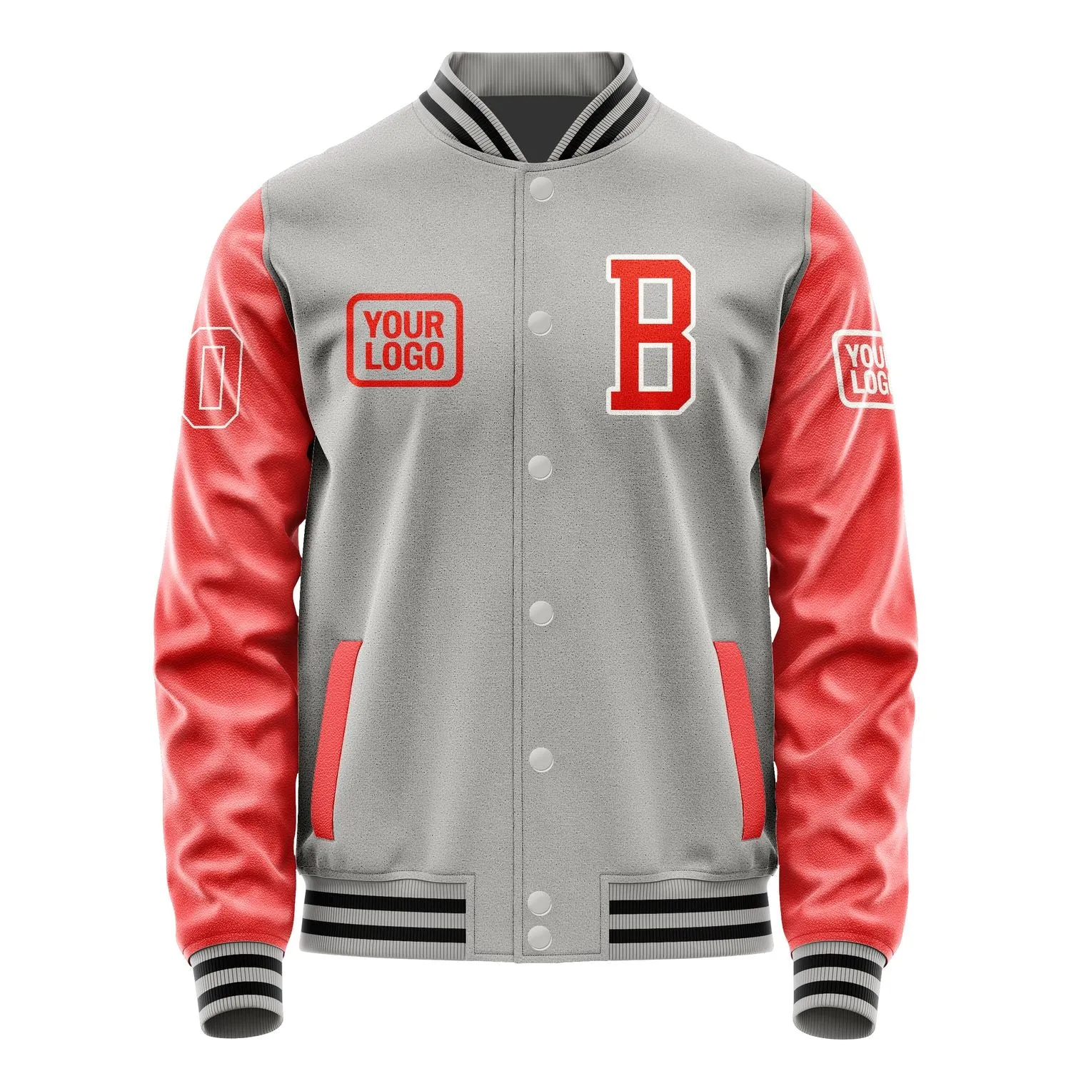 Custom Gray Orange Red Jacket sold by Tailorly product image thumbnail 2
