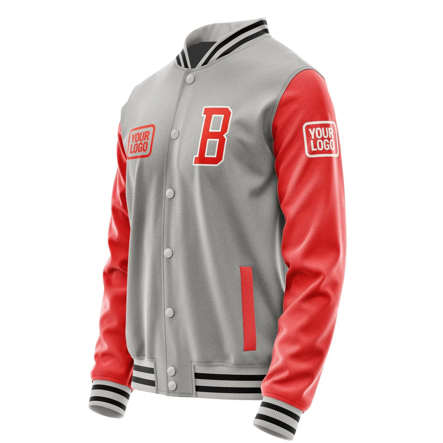 Custom Gray Orange Red Jacket sold by Tailorly product image thumbnail 3