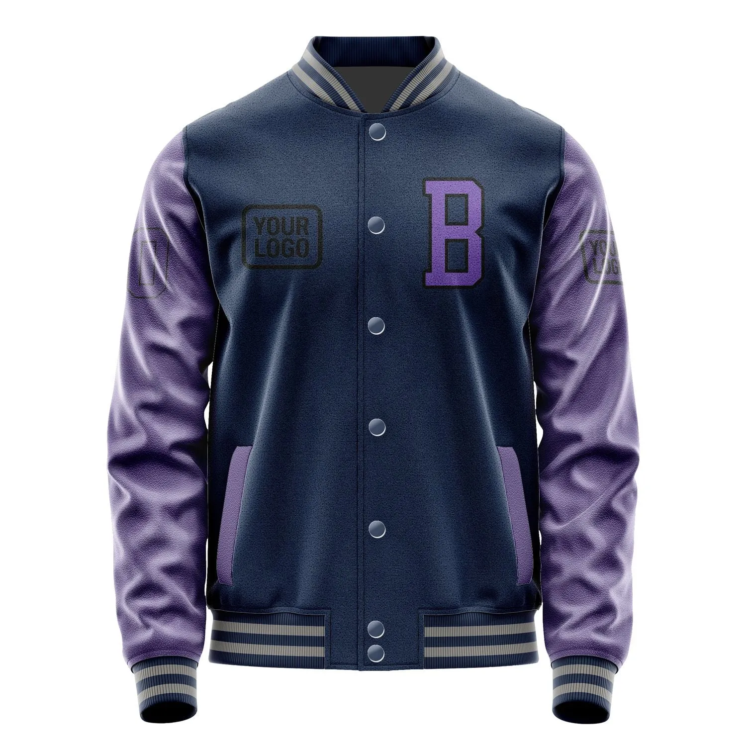 Custom Blue Light Purple Jacket sold by Tailorly product image thumbnail 2