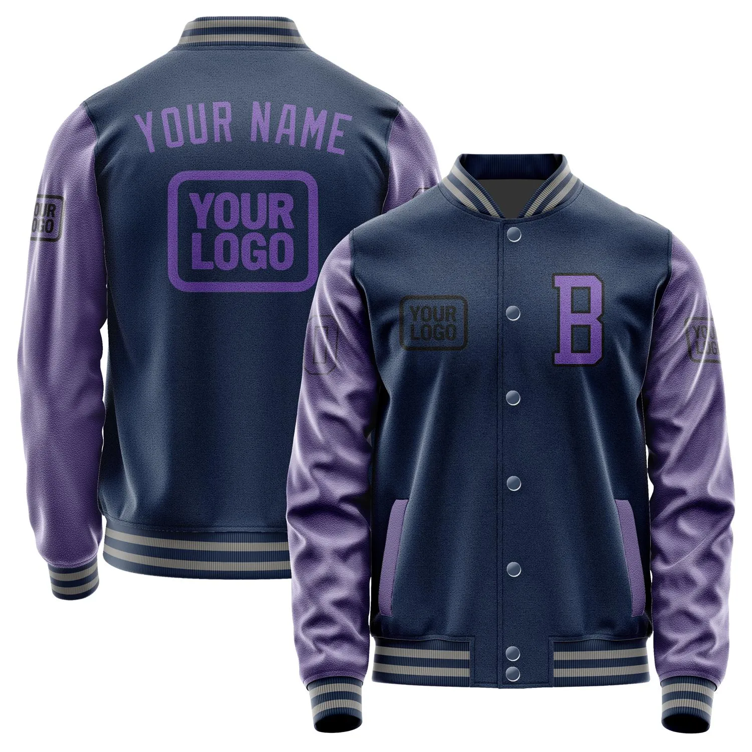 Custom Blue Light Purple Jacket sold by Tailorly