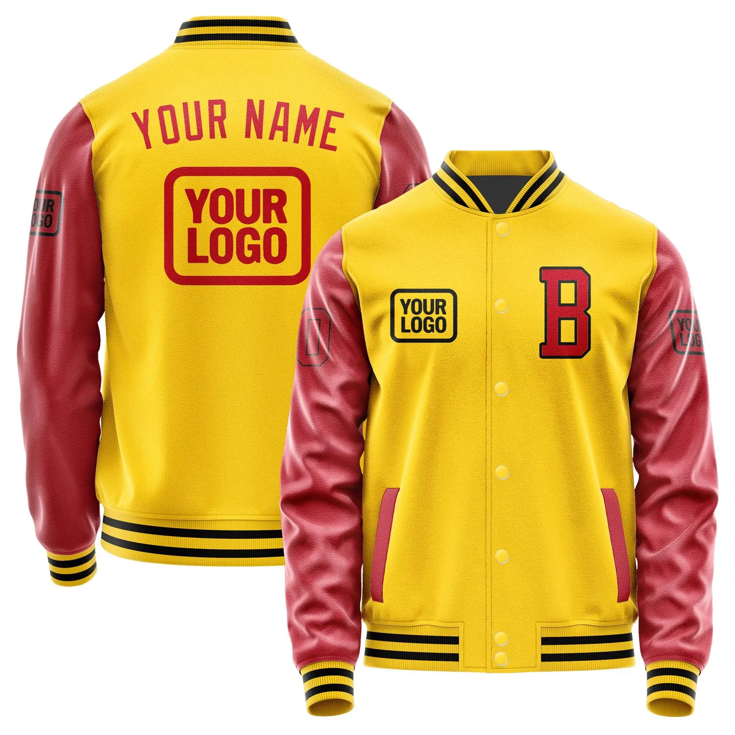 Custom Gold Red Jacket sold by Tailorly