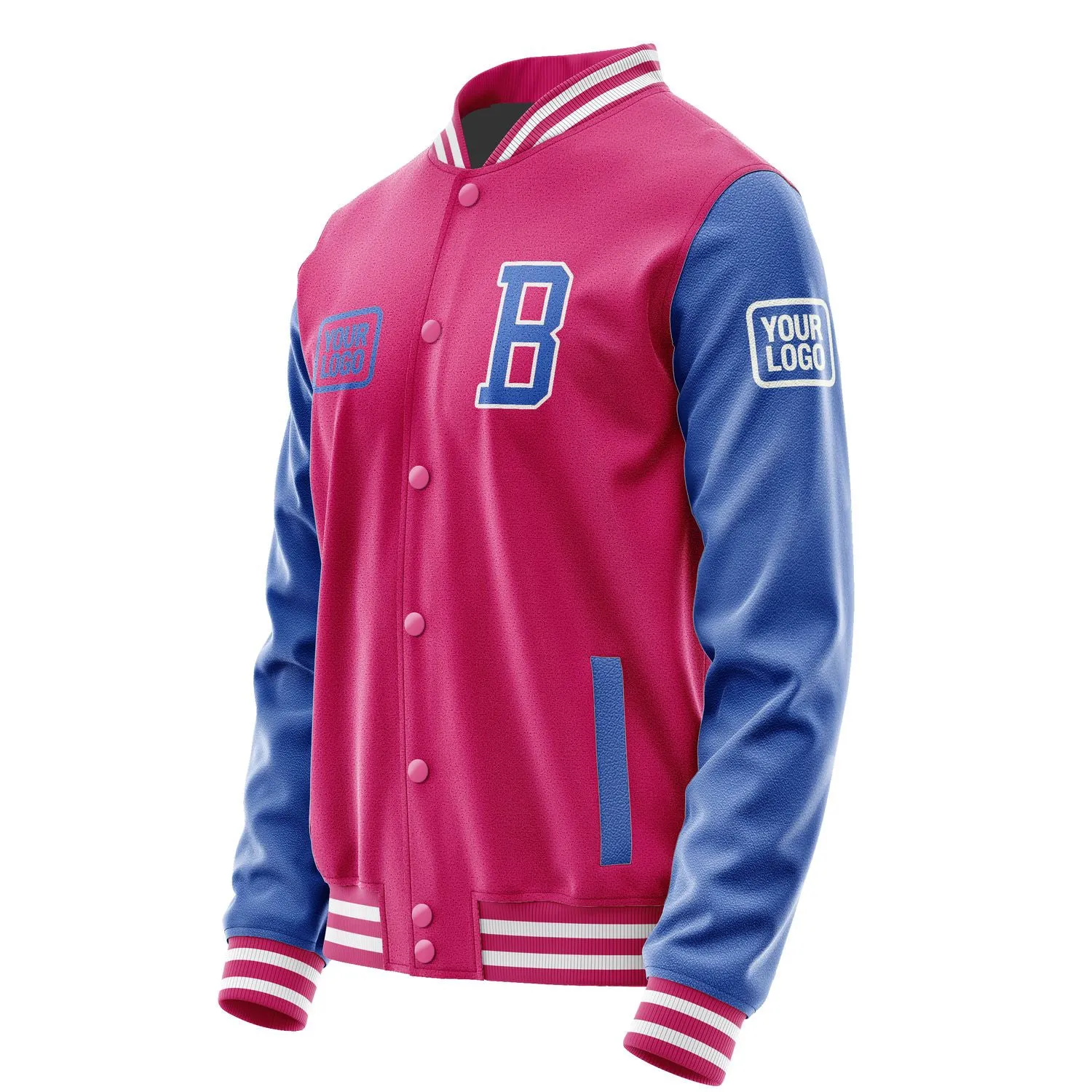 Custom Pink Sky Blue Jacket sold by Tailorly product image thumbnail 3