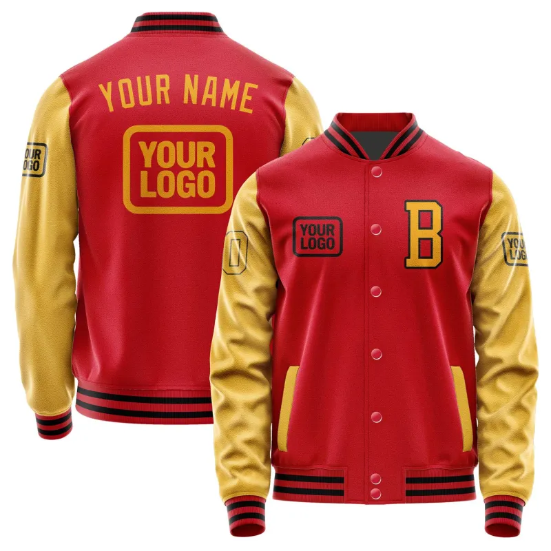 Custom Red Yellow Jacket sold by Tailorly