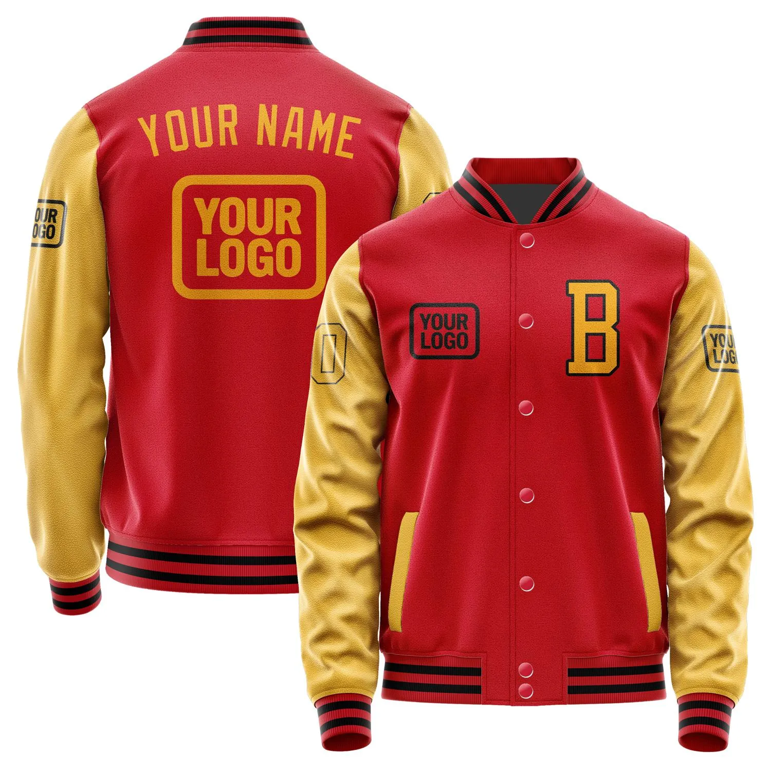 Custom Red Yellow Jacket sold by Tailorly