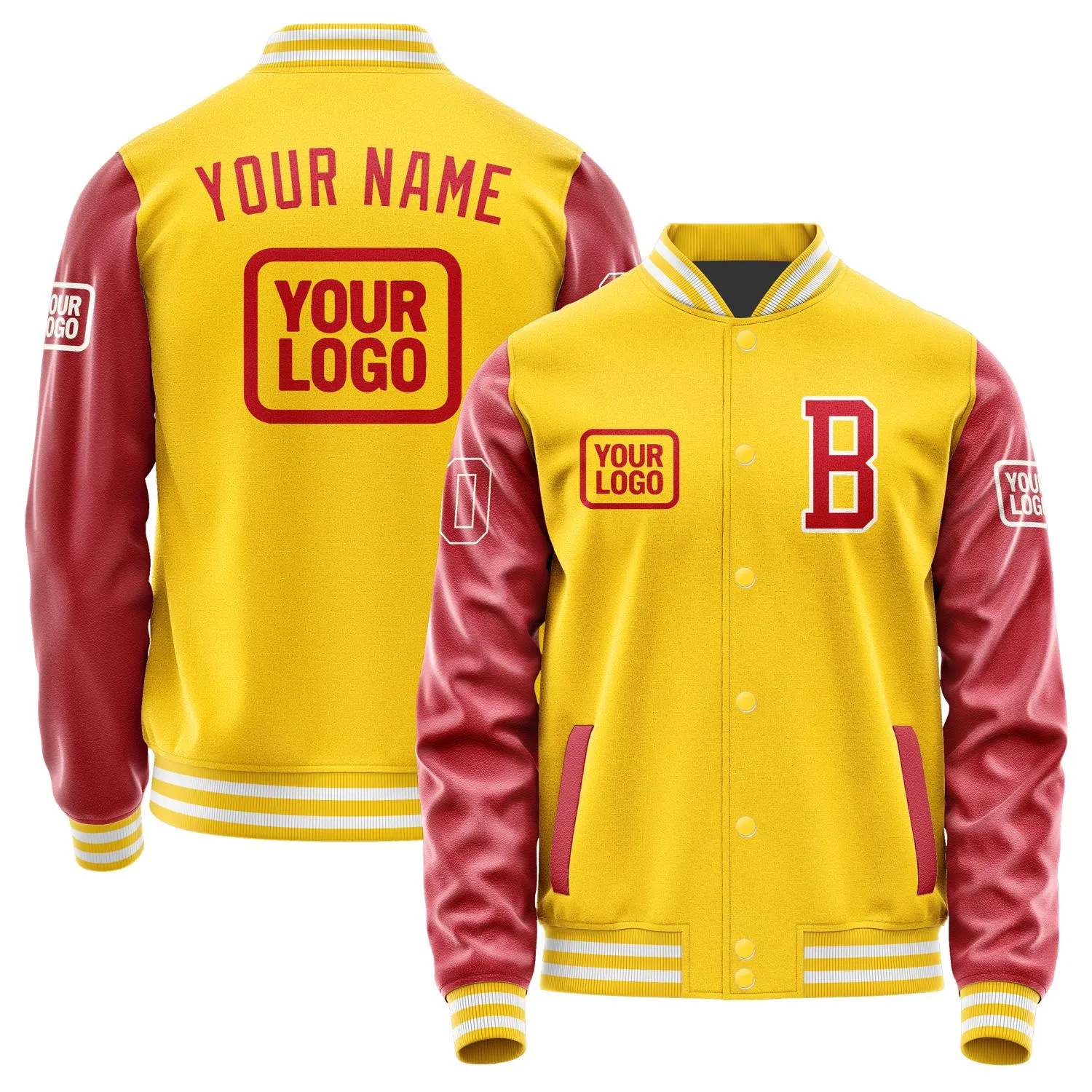 Custom Gold Red Jacket sold by Tailorly