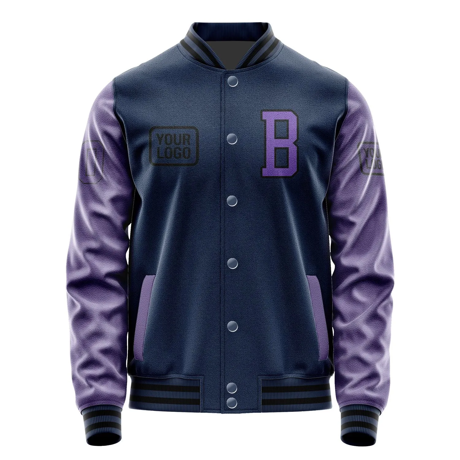 Custom Blue Light Purple Jacket sold by Tailorly product image thumbnail 2
