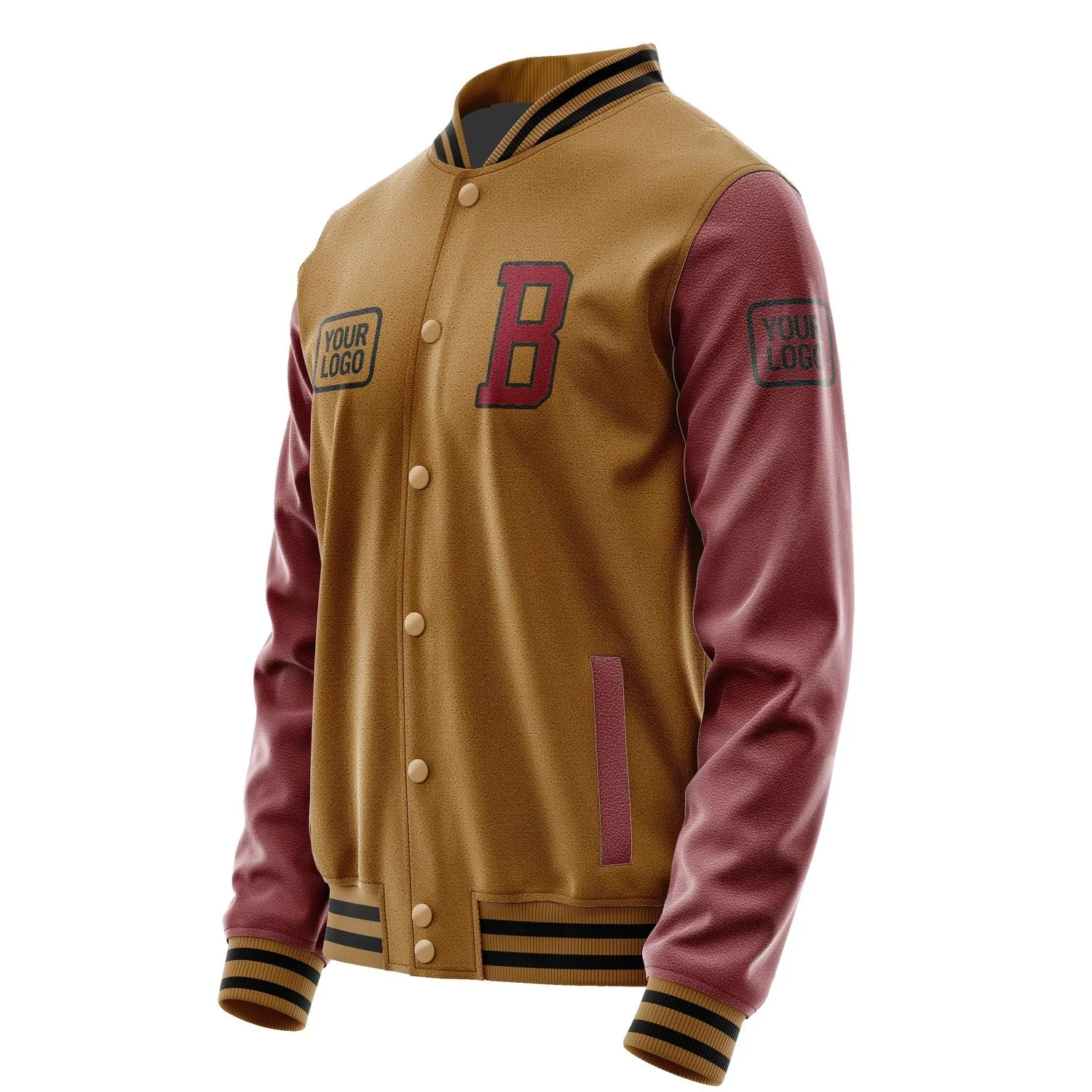 Custom Khaki Crimson Red Jacket sold by Tailorly product image thumbnail 3