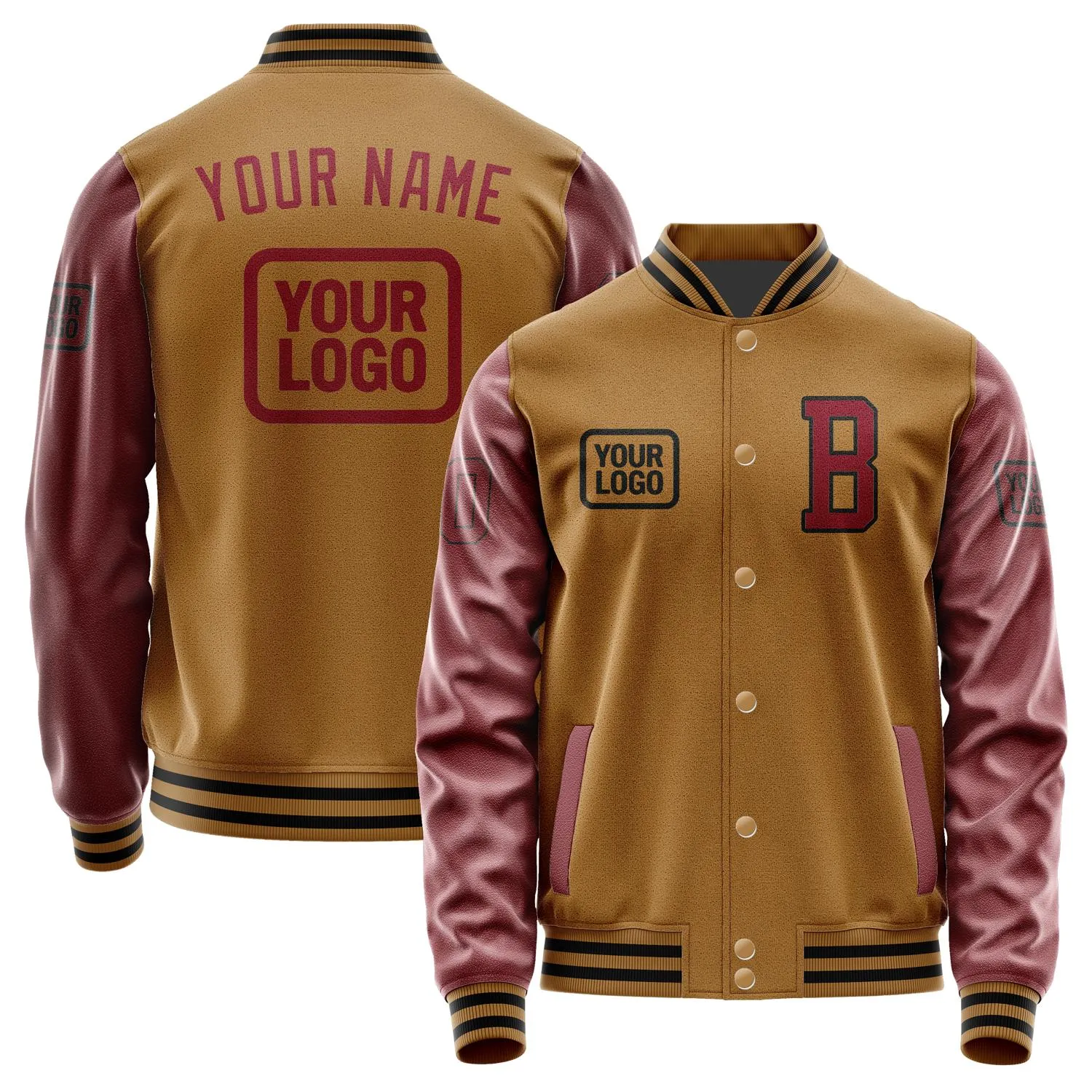 Custom Khaki Crimson Red Jacket sold by Tailorly