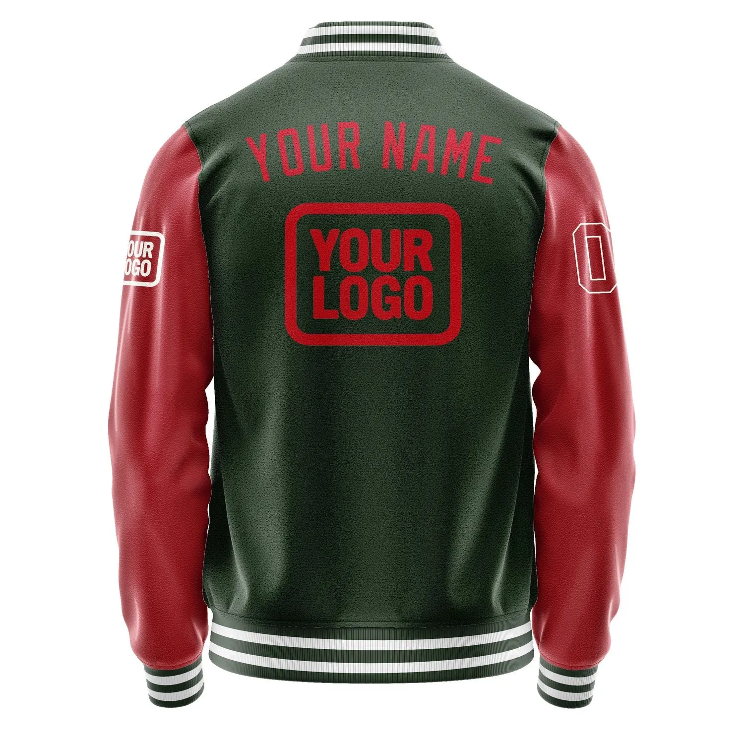 Custom Dark Green Red Jacket sold by Tailorly product image thumbnail 4