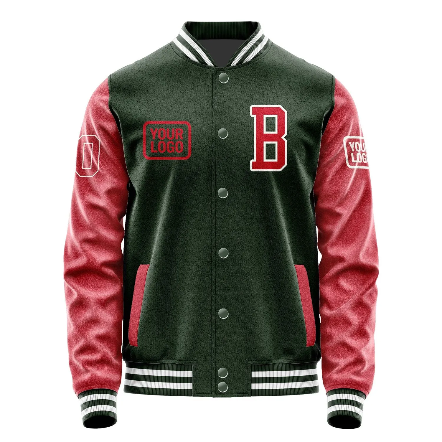Custom Dark Green Red Jacket sold by Tailorly product image thumbnail 2