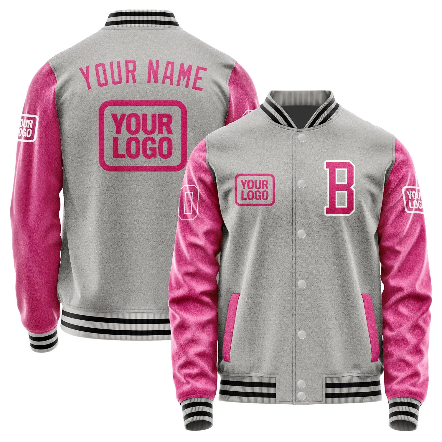 Custom Gray Pink Jacket sold by Tailorly
