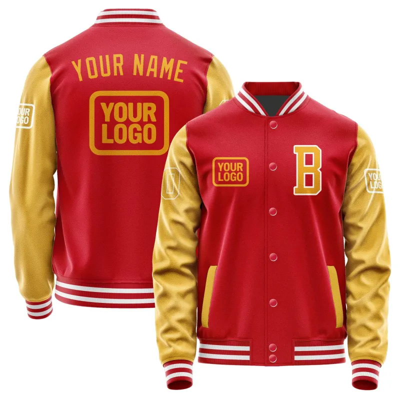 Custom Red Yellow Jacket sold by Tailorly