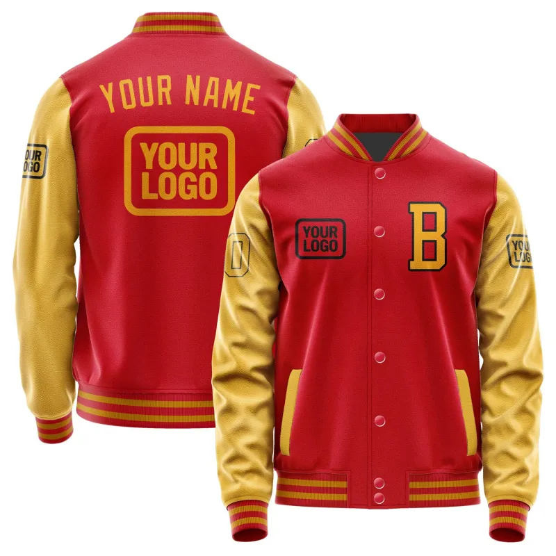 Custom Red Yellow Jacket sold by Tailorly