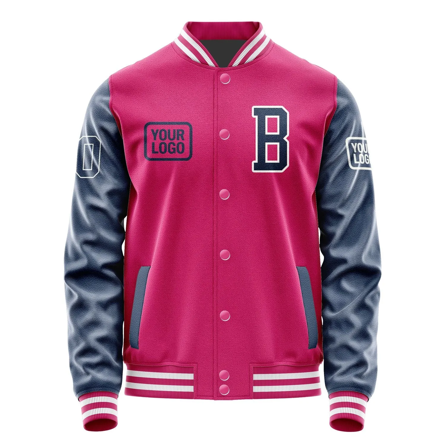 Custom Pink Blue Jacket sold by Tailorly product image thumbnail 2