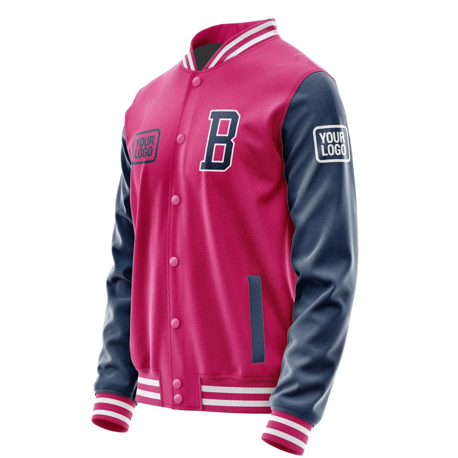 Custom Pink Blue Jacket sold by Tailorly product image thumbnail 3