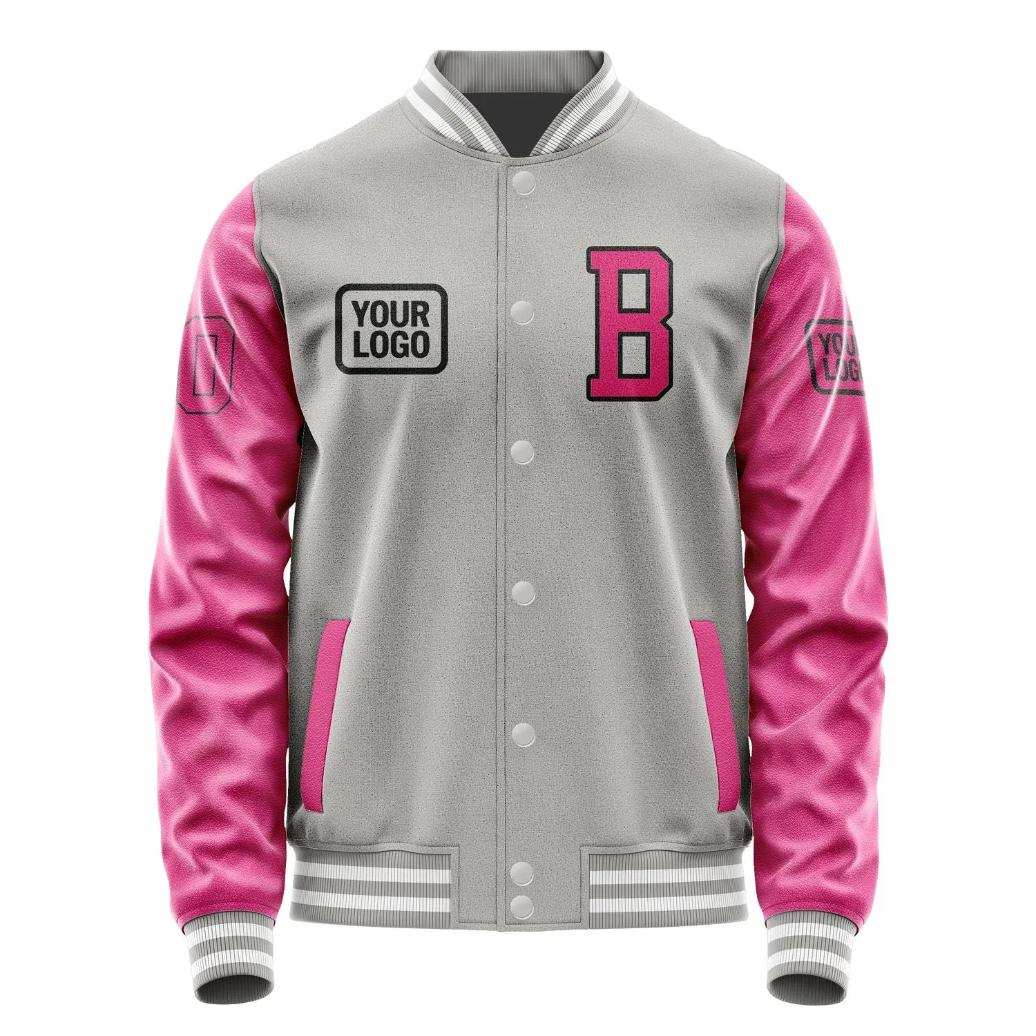 Custom Gray Pink Jacket sold by Tailorly product image thumbnail 2