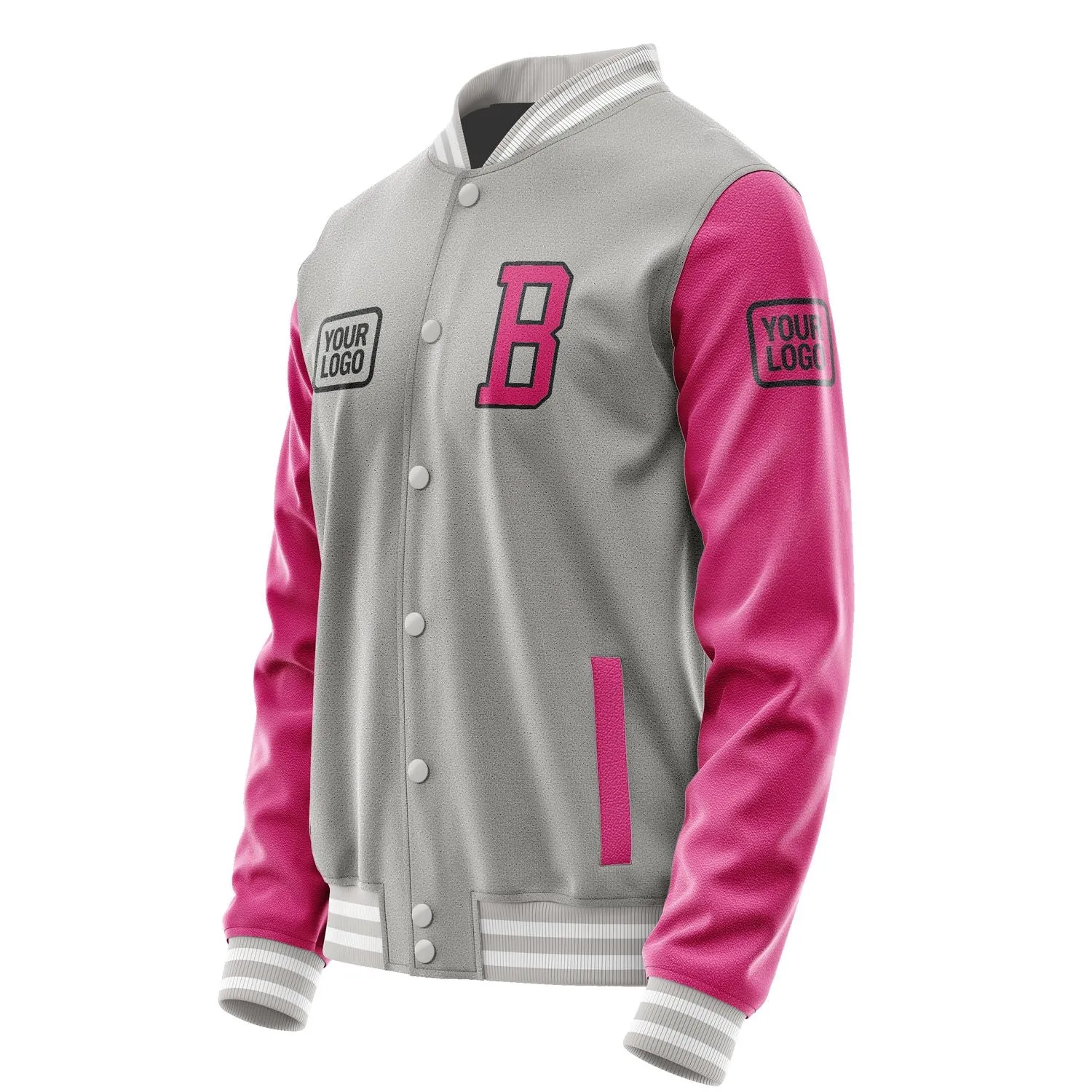 Custom Gray Pink Jacket sold by Tailorly product image thumbnail 3