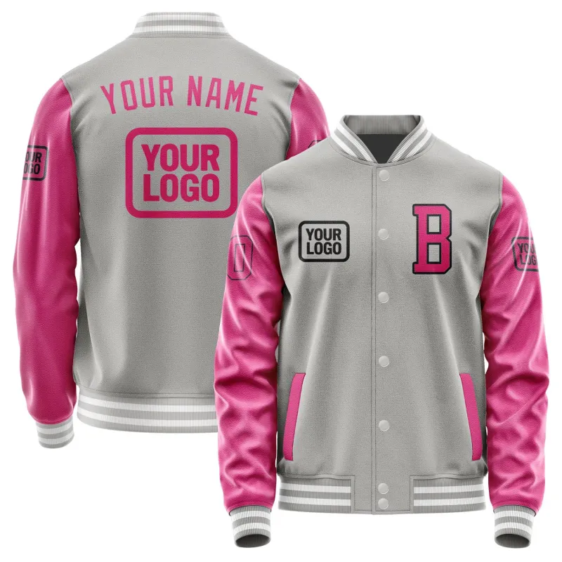 Custom Gray Pink Jacket sold by Tailorly