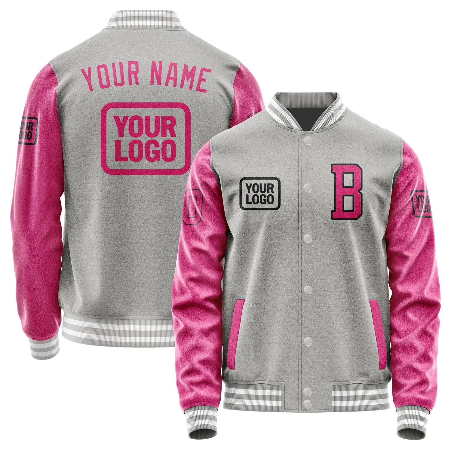 Custom Gray Pink Jacket sold by Tailorly
