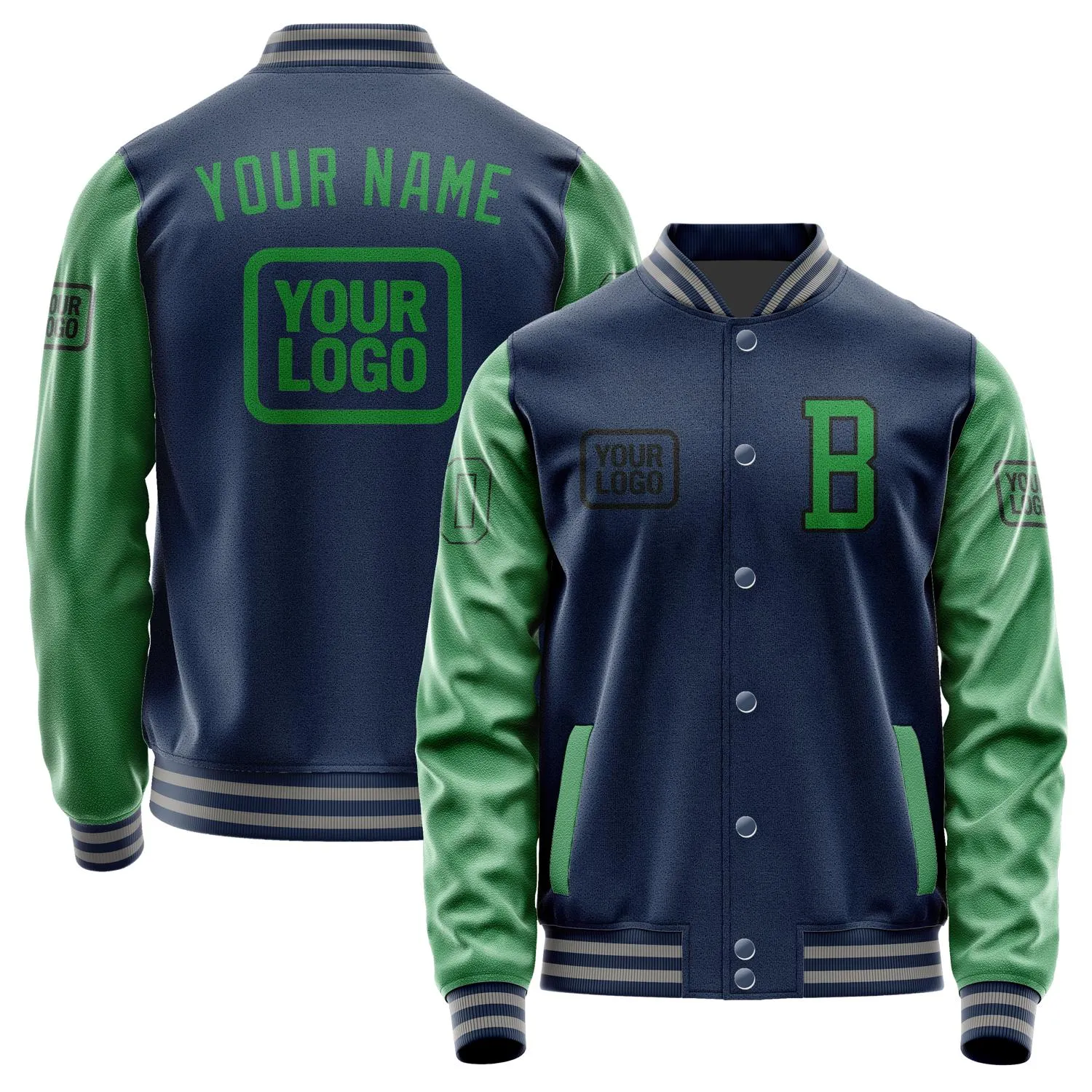 Custom Blue Emerald Green Jacket sold by Tailorly