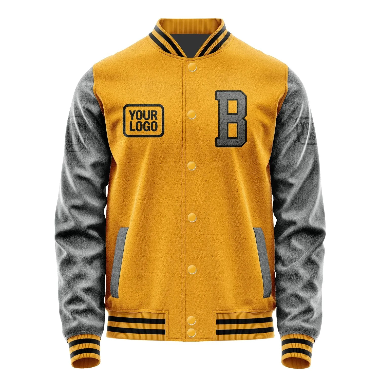 Custom Yellow Dark Grey Jacket sold by Tailorly product image thumbnail 2