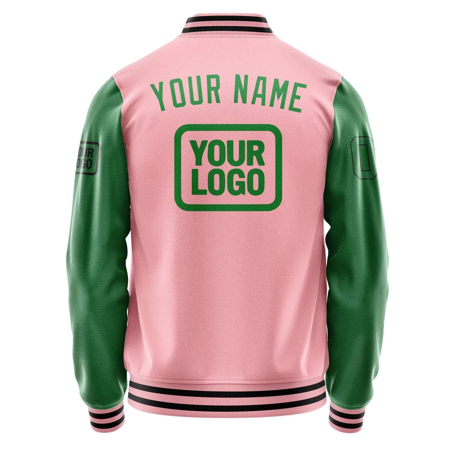 Custom Light Pink Emerald Green Jacket sold by Tailorly product image thumbnail 4