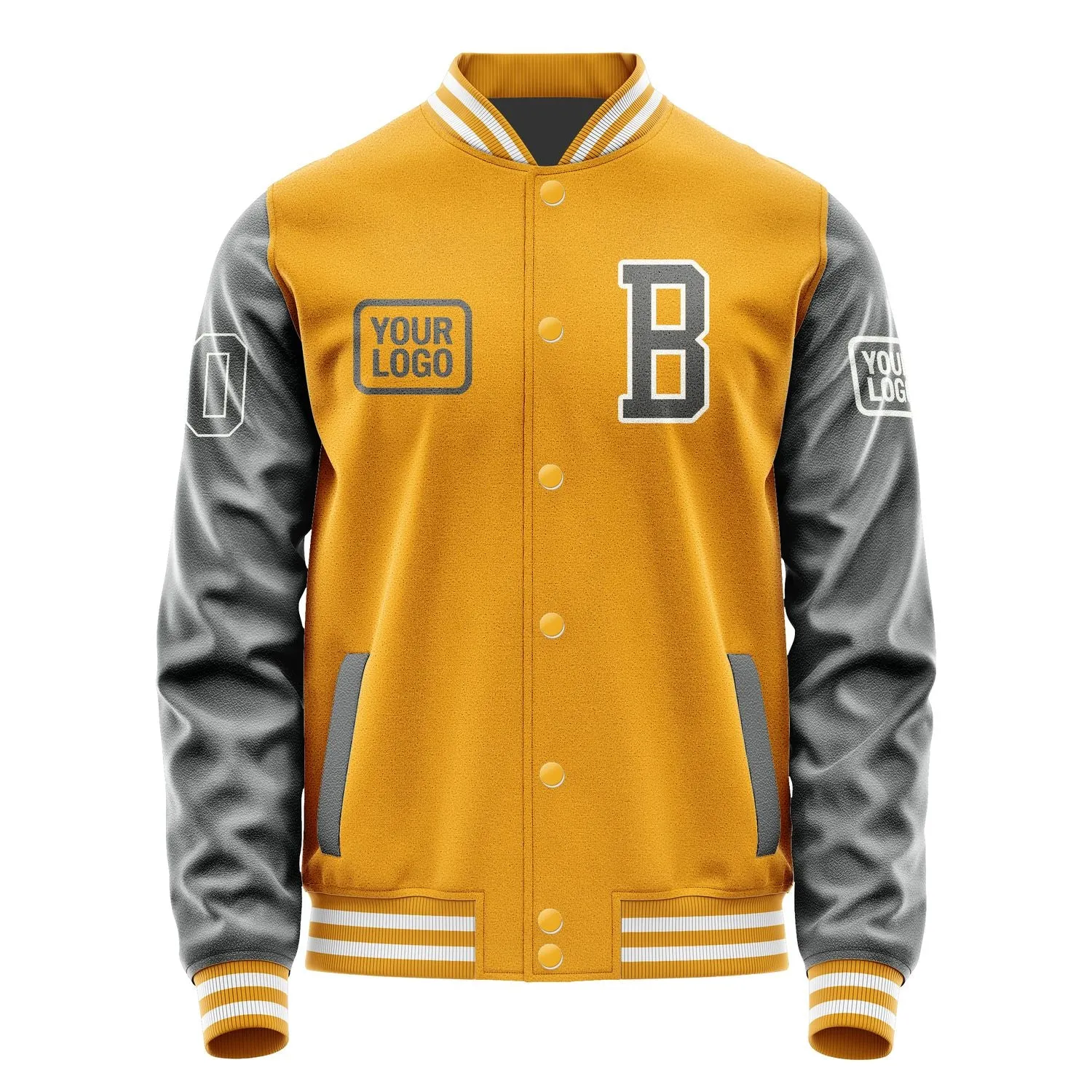 Custom Yellow Dark Grey Jacket sold by Tailorly product image thumbnail 2