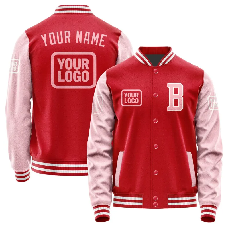 Custom Red Light Pink Jacket sold by Tailorly