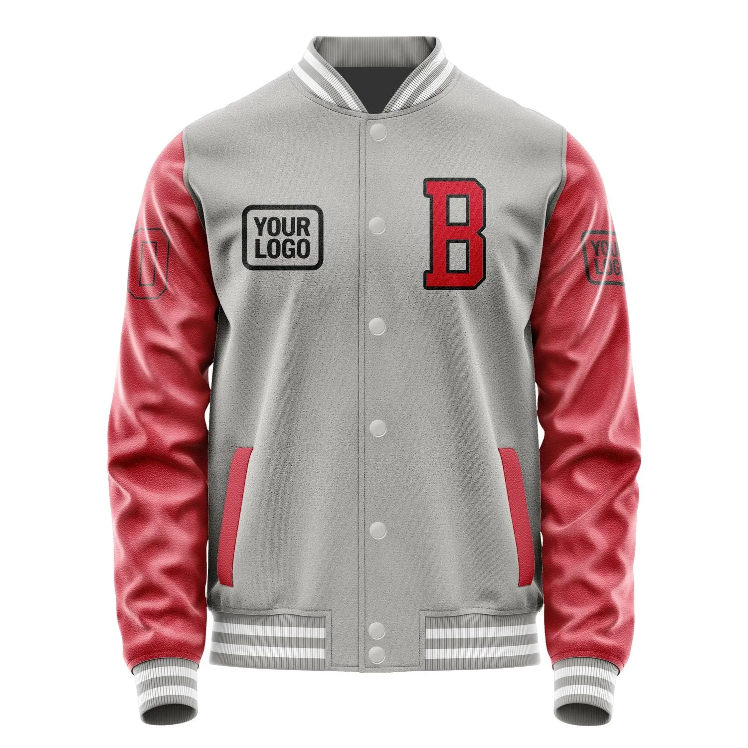 Custom Gray Red Jacket sold by Tailorly product image thumbnail 2
