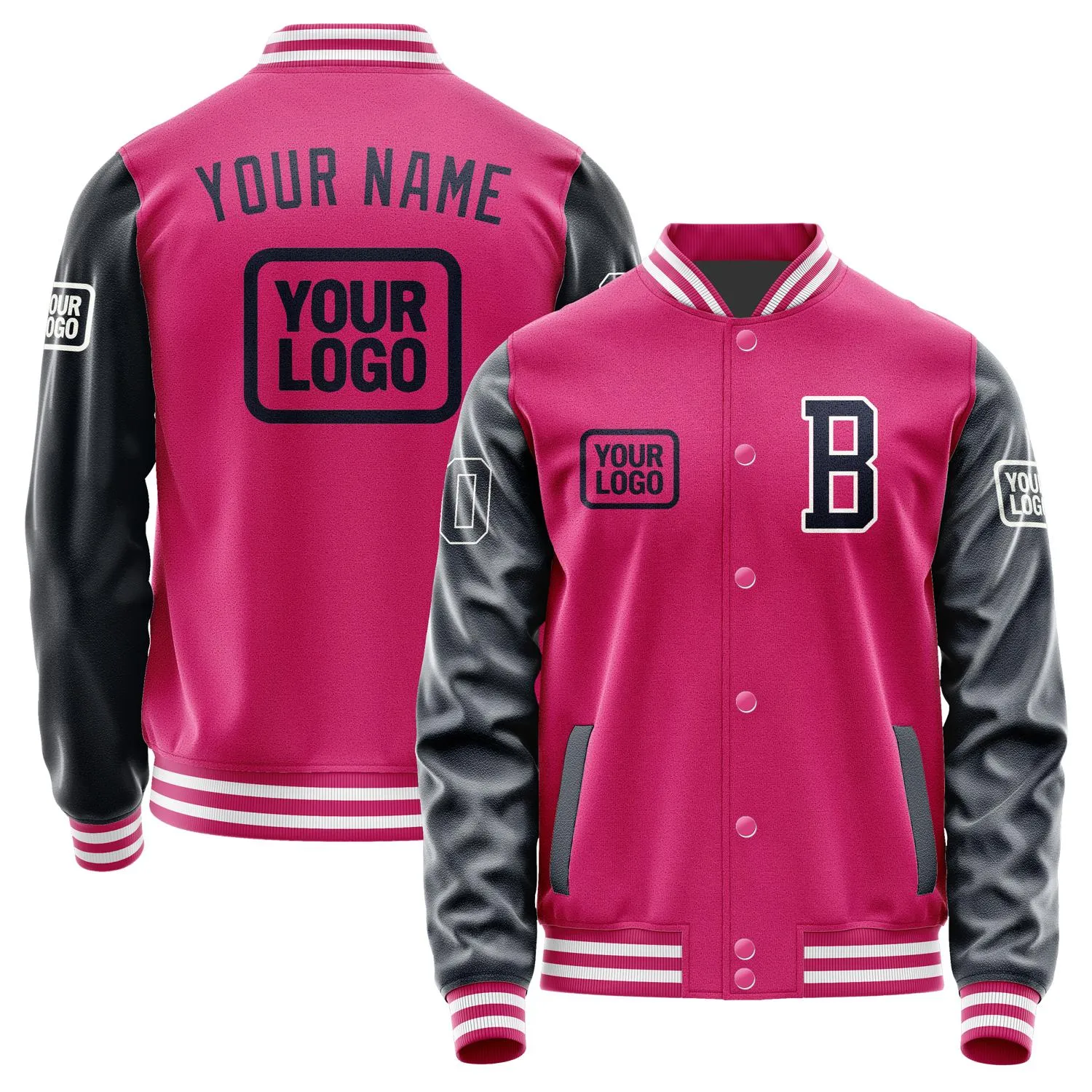 Custom Pink Navy Jacket sold by Tailorly