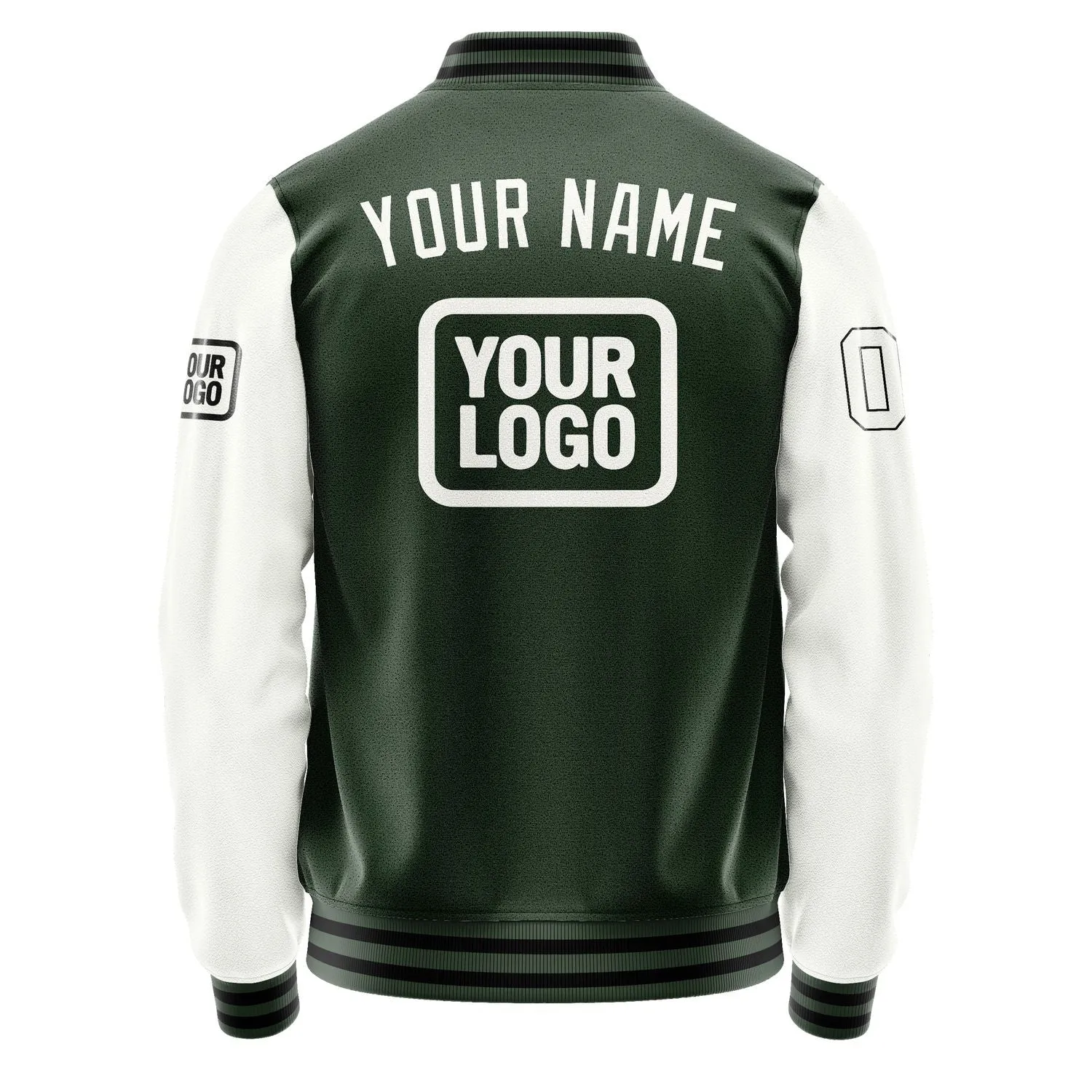 Custom Dark Green White Jacket sold by Tailorly product image thumbnail 4