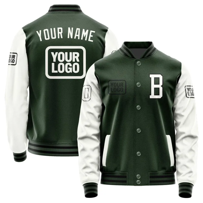 Custom Dark Green White Jacket sold by Tailorly