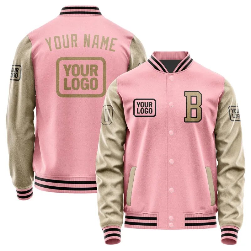 Custom Light Pink Light Khaki Jacket sold by Tailorly