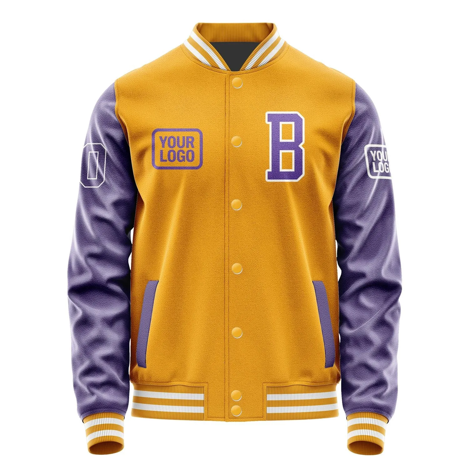 Custom Yellow Light Purple Jacket sold by Tailorly product image thumbnail 2