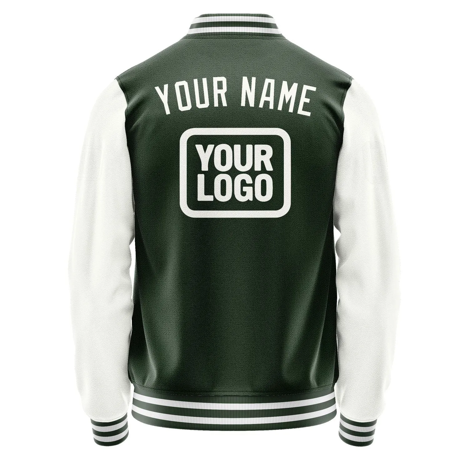 Custom Dark Green White Jacket sold by Tailorly product image thumbnail 4