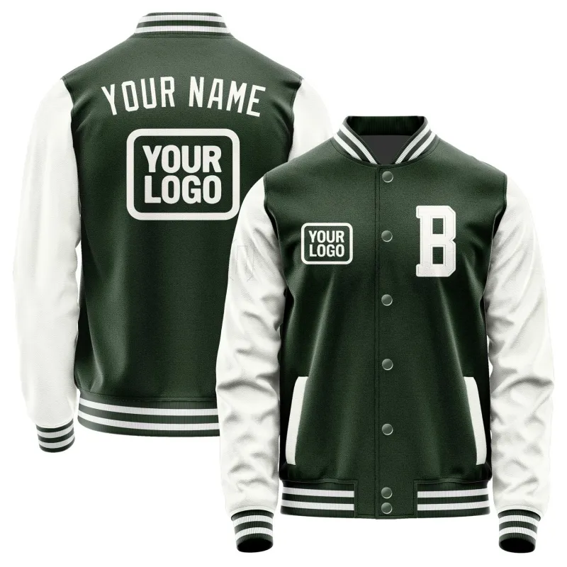 Custom Dark Green White Jacket sold by Tailorly