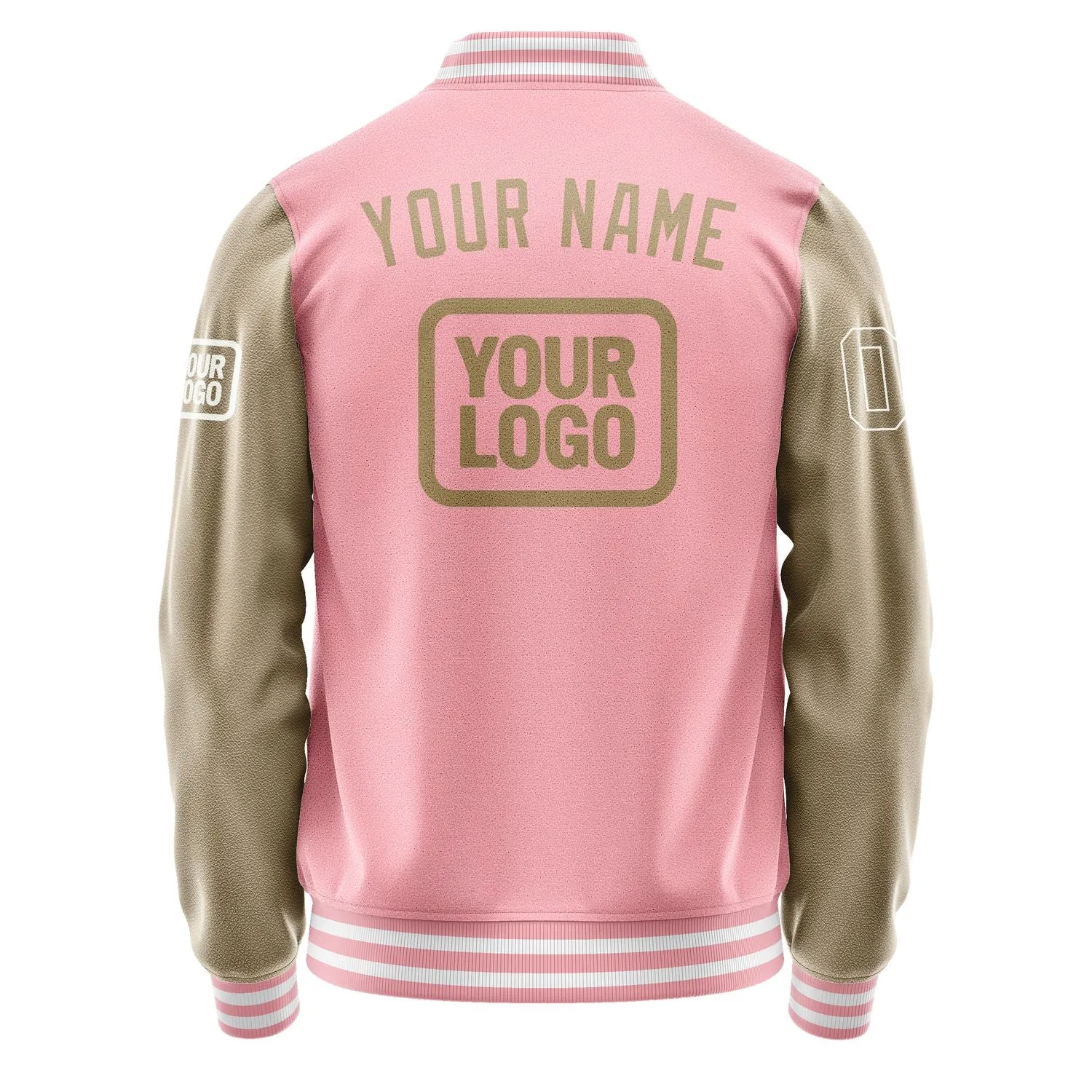 Custom Light Pink Light Khaki Jacket sold by Tailorly product image thumbnail 4