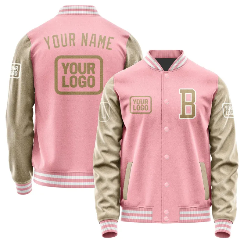 Custom Light Pink Light Khaki Jacket sold by Tailorly