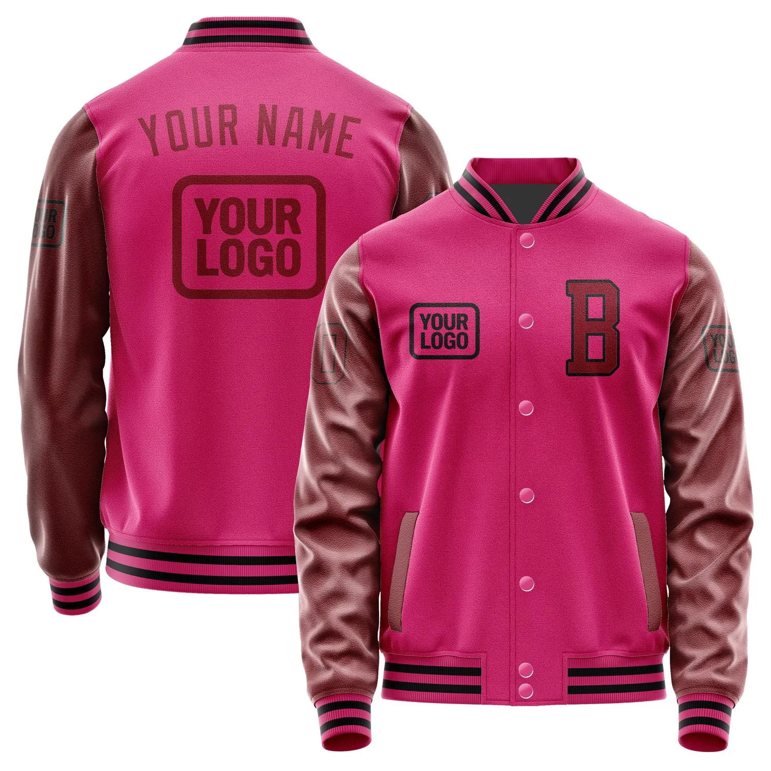 Custom Pink Crimson Red Jacket sold by Tailorly