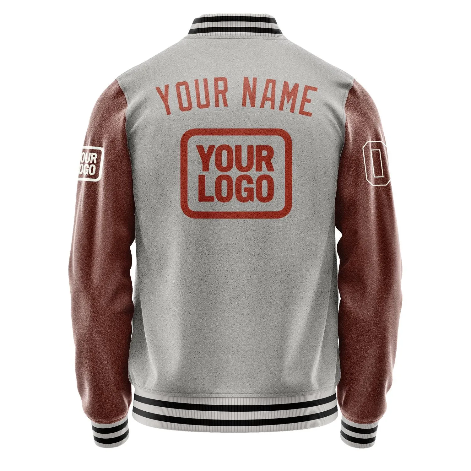 Custom Gray Coral Red Jacket sold by Tailorly product image thumbnail 4