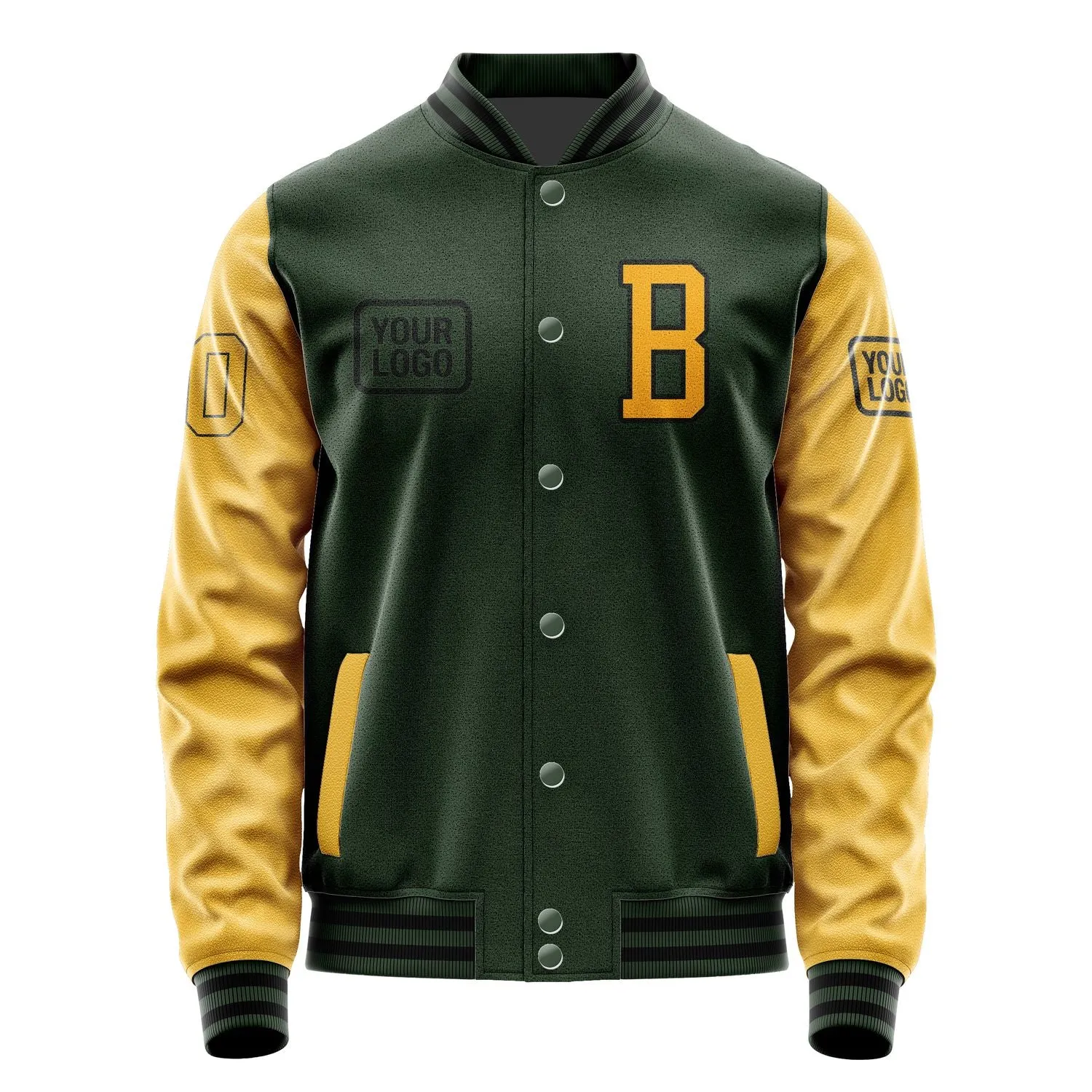 Custom Dark Green Yellow Jacket sold by Tailorly product image thumbnail 2