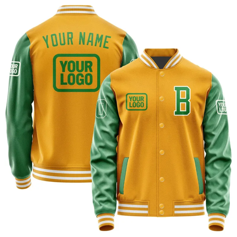 Custom Yellow Emerald Green Jacket sold by Tailorly